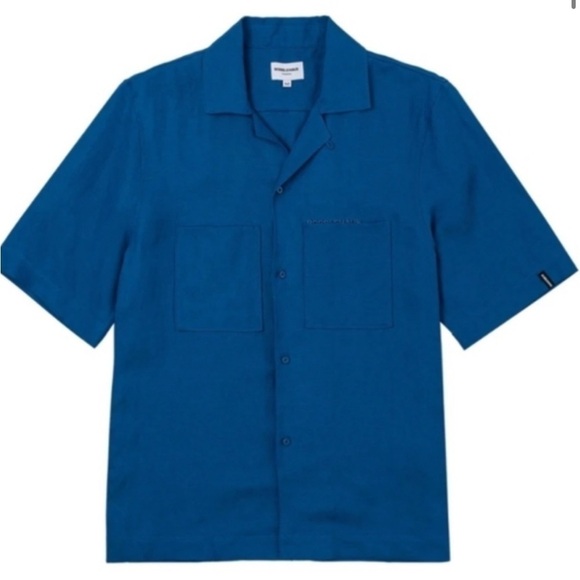 NWT Bobblehaus Tencel set Pants Small Shirt XS linen blue pants - Picture 1 of 7